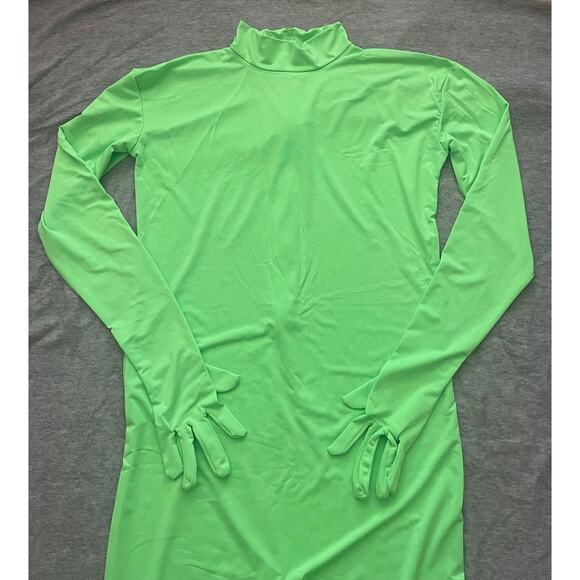 New Adult Unisex Size S/M Green Spandex One Piece Costume - Picture 3 of 13